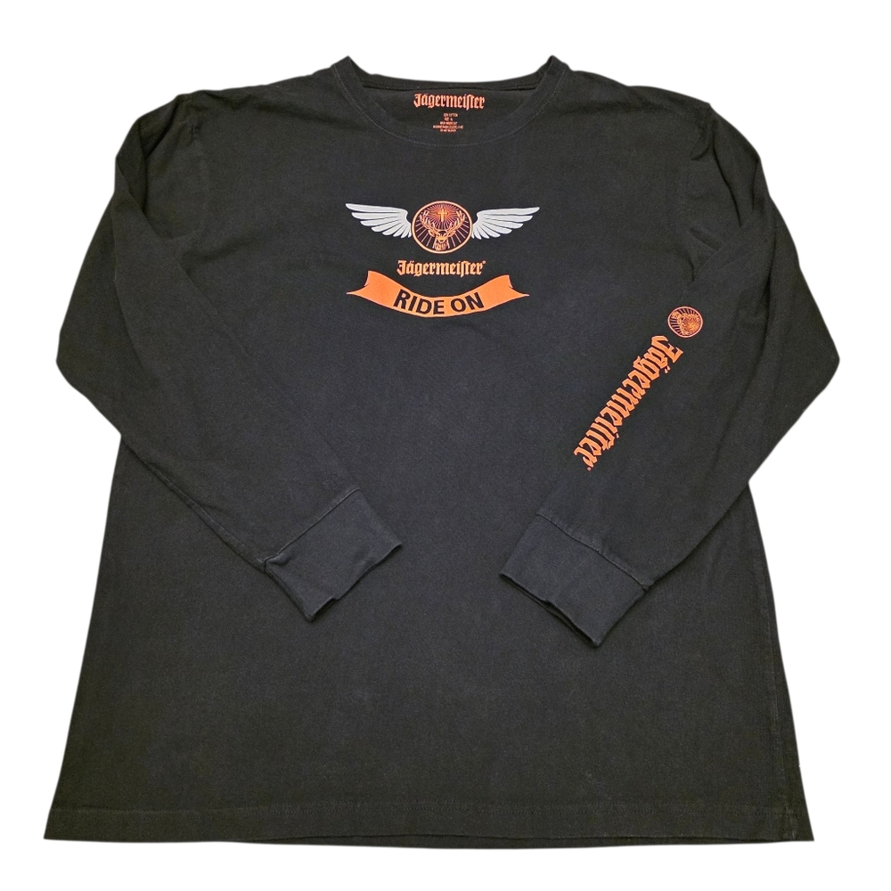 Jagermeister Black Long Sleeve Biker Shirt Slim XL